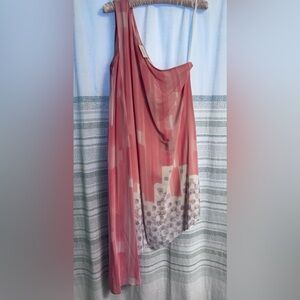 Anthropologie | Maeve Blush Pink Dress with Abstract Design | Size 10 | NWT